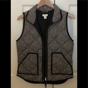 J Crew  Herringbone Puffer Vest